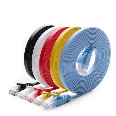 Bền Slim Flat Cat6a Patch Corde Tốc độ cao Gigabit Thực tế