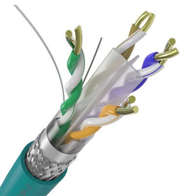 Cáp FTP 4 cặp 23AWG 550Mhz RJ45 Cat6a, Cáp đôi Shield Ethernet Cat6a