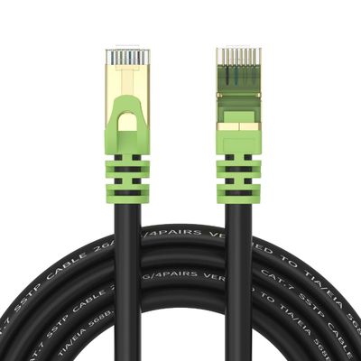 Cáp Ethernet ngoài trời ROHS 26AWG Cat 7 RJ45 Tốc độ truyền 10Gbps