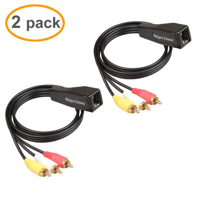 Cáp mở rộng âm thanh 3 RCA nữ ổn định, Bộ chuyển đổi đa năng từ RCA sang RJ45