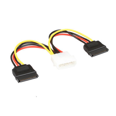 Cáp khai thác dây điện OEM SATA Cáp nối SATA 1 đến 2 4 chân Molex đến 2
