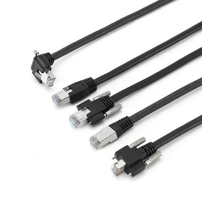 Camera Cat6A Cáp Ethernet công nghiệp S / FTP RJ45 8P có khóa vít GigE