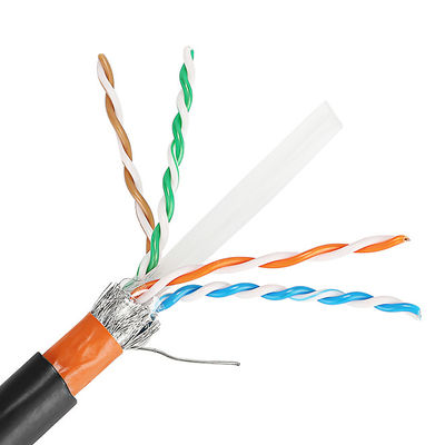 Cáp ngoài trời 23AWG Cat5e Lan Cat6 Cat6A Cat7 Cat7A với áo khoác PVC