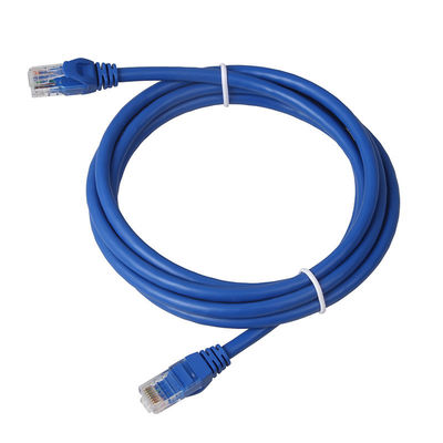 Dây nối 24AWG Blue Cat6 Áo khoác PVC BC7 / 0.2 UTP với đầu nối 8P8C
