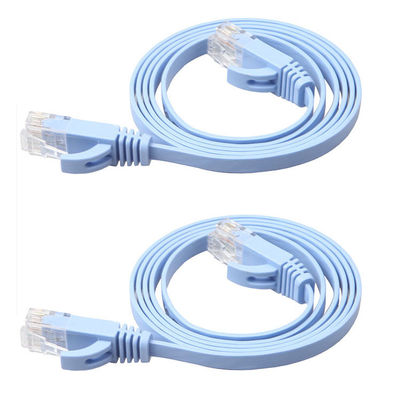 Flat Cat8 Cat7 Cat6 Patch Cord Tốc độ cao rắn 1Gbps cho máy tính