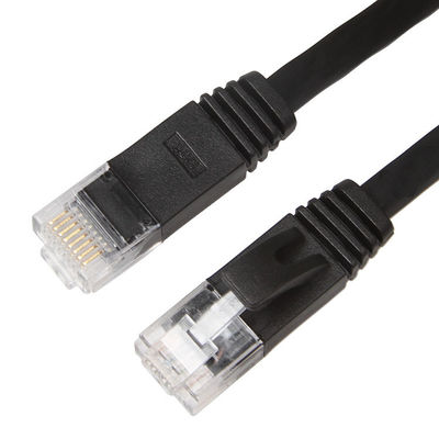 Cáp mạng Internet phẳng ổn định thời tiết, Cáp máy tính Black Cat 6 Patch