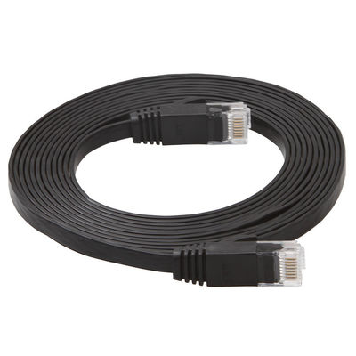 Cáp mạng Internet phẳng ổn định thời tiết, Cáp máy tính Black Cat 6 Patch