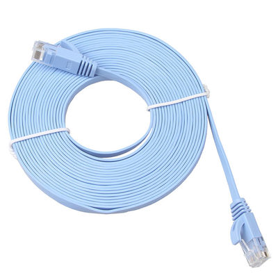 Bền Slim Flat Cat6a Patch Corde Tốc độ cao Gigabit Thực tế