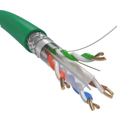 Cáp FTP 4 cặp 23AWG 550Mhz RJ45 Cat6a, Cáp đôi Shield Ethernet Cat6a