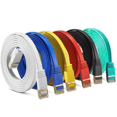Cáp phẳng 10Gbps RJ45 Cat7, Cáp Cat 7 được bảo vệ cho Gigabit Ethernet