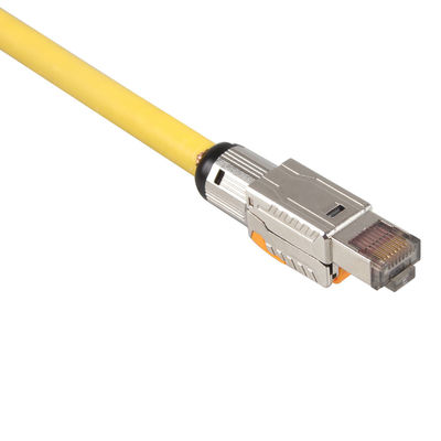 LSZH Ethernet Cat 8 Cáp Lan S / FTP 22AWG Màu vàng được bảo vệ kép