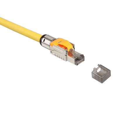 LSZH Ethernet Cat 8 Cáp Lan S / FTP 22AWG Màu vàng được bảo vệ kép