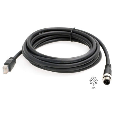 Cáp Ethernet công nghiệp ROHS Cat6 M12 D Mã 8 chân đến RJ45 cho cảm biến Fieldbus