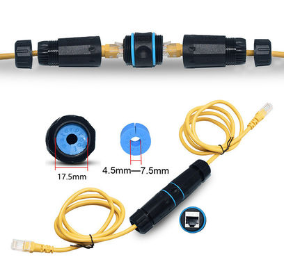 Đầu nối chống nước nội tuyến IP68 ngoài trời CAT6 STP Nữ sang Nữ