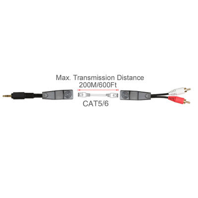Tín Hiệu Âm Thanh RCA Cáp Âm Thanh Nổi 3.5 MM Màu Trắng Đỏ Phù Hợp Với Cat5 Cat6 Cat7 Cat8