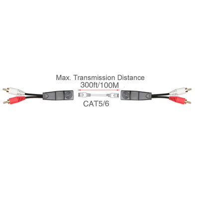 Cat7 Cat8 Lắp ráp dây tùy chỉnh Âm thanh nổi 2 RCA đến Âm thanh nổi 2 Đồng trần