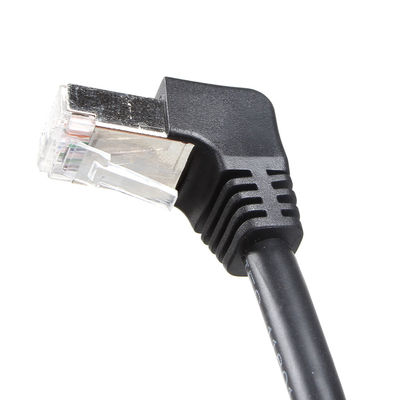 Cáp Cat 6 STP thực tế thẳng xuống góc 90 độ