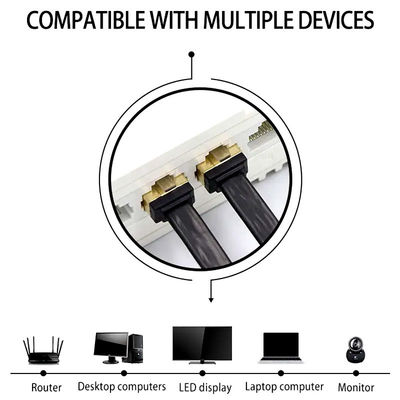 Dây cáp siêu mỏng RJ45 Cat7 Mạng phẳng Cat5e CAT6 Áo khoác LSZH