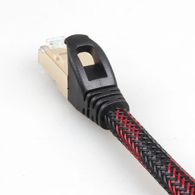 Cáp Ethernet bện Cat 7 Nylon Đen Trắng Bền thời tiết