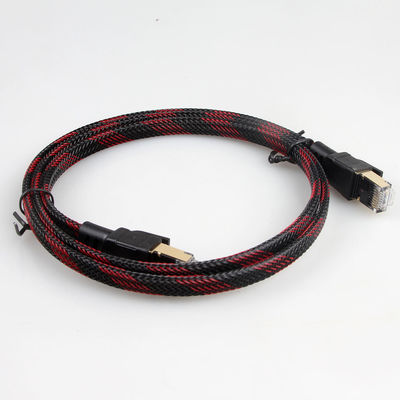 Máy tính Ethernet Cat7 Patch Cord bện nylon cho bộ định tuyến modem máy tính xách tay PC