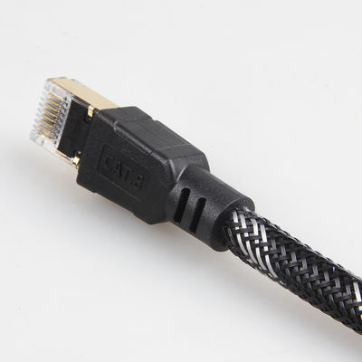 Cáp Patch Cat8 trong nhà ngoài trời bện nylon 26AWG 40Gbps 2000MHz S/FTP