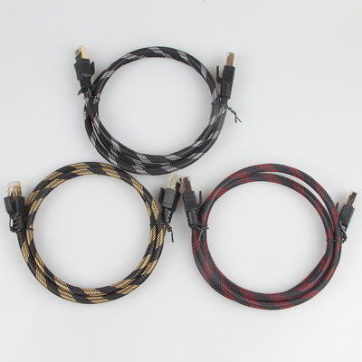 Cáp Patch Cat8 trong nhà ngoài trời bện nylon 26AWG 40Gbps 2000MHz S/FTP