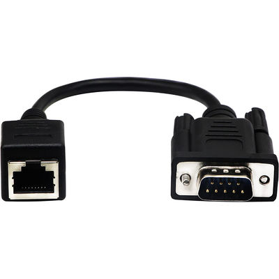 Cáp Cat5 Cat6 RJ45 đến RS232, Cụm cáp Ethernet công nghiệp DB9 9 chân