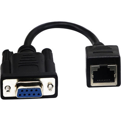 Cáp Cat5 Cat6 RJ45 đến RS232, Cụm cáp Ethernet công nghiệp DB9 9 chân