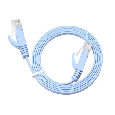Cáp mạng phẳng CAT 6 Màu xanh lam 0,5m 1m 2m đến 100m Băng thông 350 MHz