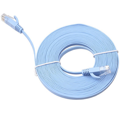 Cáp mạng phẳng CAT 6 Màu xanh lam 0,5m 1m 2m đến 100m Băng thông 350 MHz