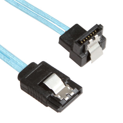 Cáp mở rộng SATA 3 màu xanh 8 inch, dây nối thẳng với dây SATA 3
