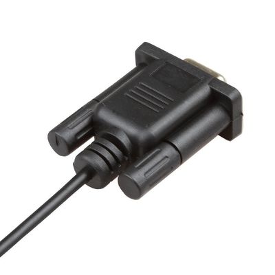 Cáp khai thác dây RS232 màu đen DB9Pin Nữ sang DC 3,5 mm Ổn định