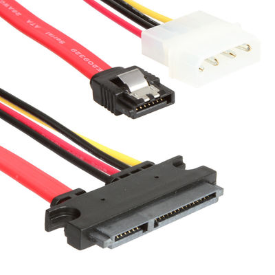 Cáp khai thác dây dữ liệu ROHS SATA III SATA 7 + 15Pin 22Pin sang SATA 7Pin + 4Pin