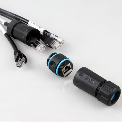 Cáp Ethernet 4 trong 1 Cat 6a không thấm nước, Cáp trung kế 4 nhánh nam RJ45 Cat6a