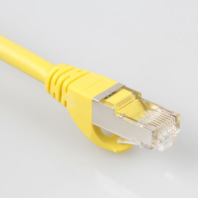 Cáp SSTP Cat7 ngoài trời màu vàng, Dây vá LSZH 26AWG thực tế
