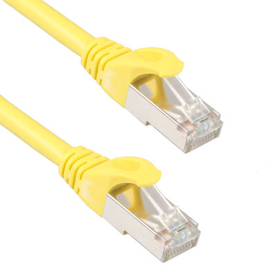 Cáp SSTP Cat7 ngoài trời màu vàng, Dây vá LSZH 26AWG thực tế