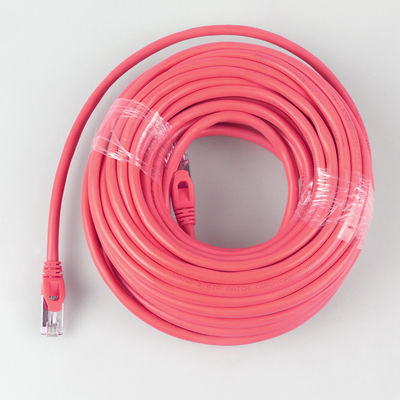 Chôn cất trực tiếp 6 Ft Cat7 Patch Cord Heavy Duty Waterproof 26AWG 10Gb Red