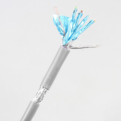 Mạng xoắn đôi được bảo vệ Cáp Cat 7 100 mét 305m Màu xám