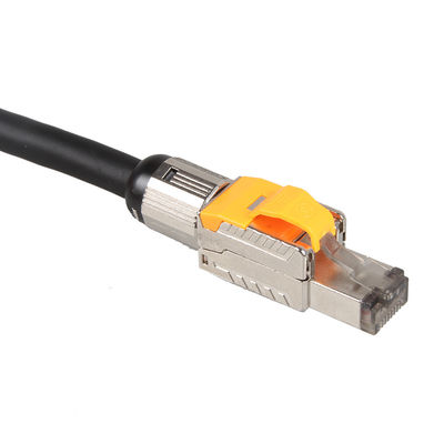 Cáp Patch Cat8 góc thẳng ODM với đầu nối phích cắm mô-đun Toolless