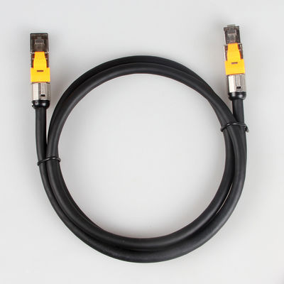 Cáp Patch Cat8 góc thẳng ODM với đầu nối phích cắm mô-đun Toolless